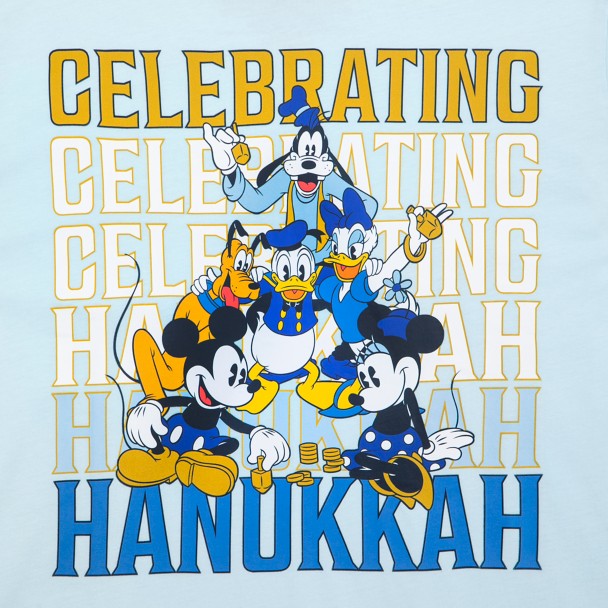 Mickey Mouse and Friends Hanukkah Holiday Family Matching T-Shirt for Kids