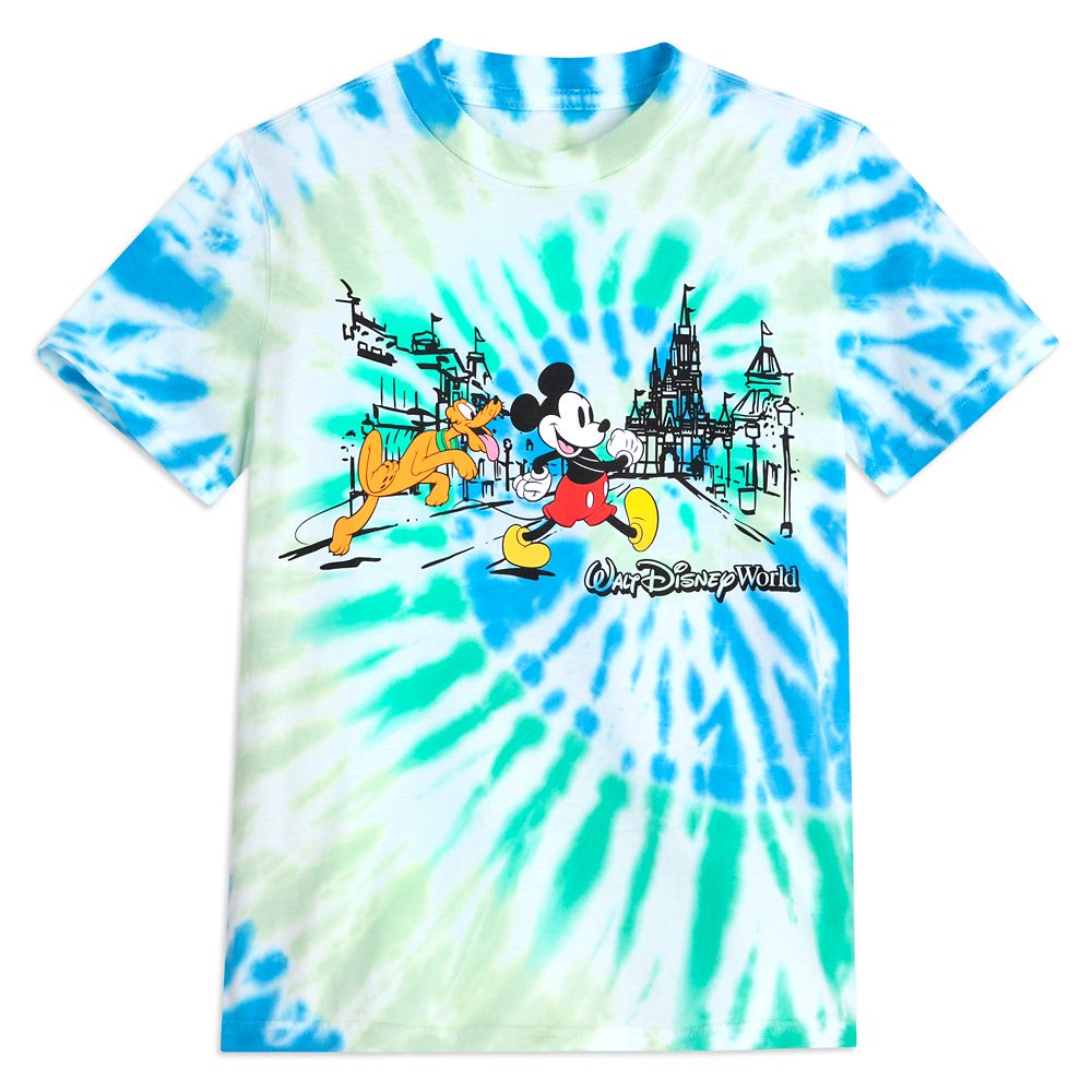 Mickey Mouse and Pluto Tie-Dye T-Shirt for Kids – Walt Disney World