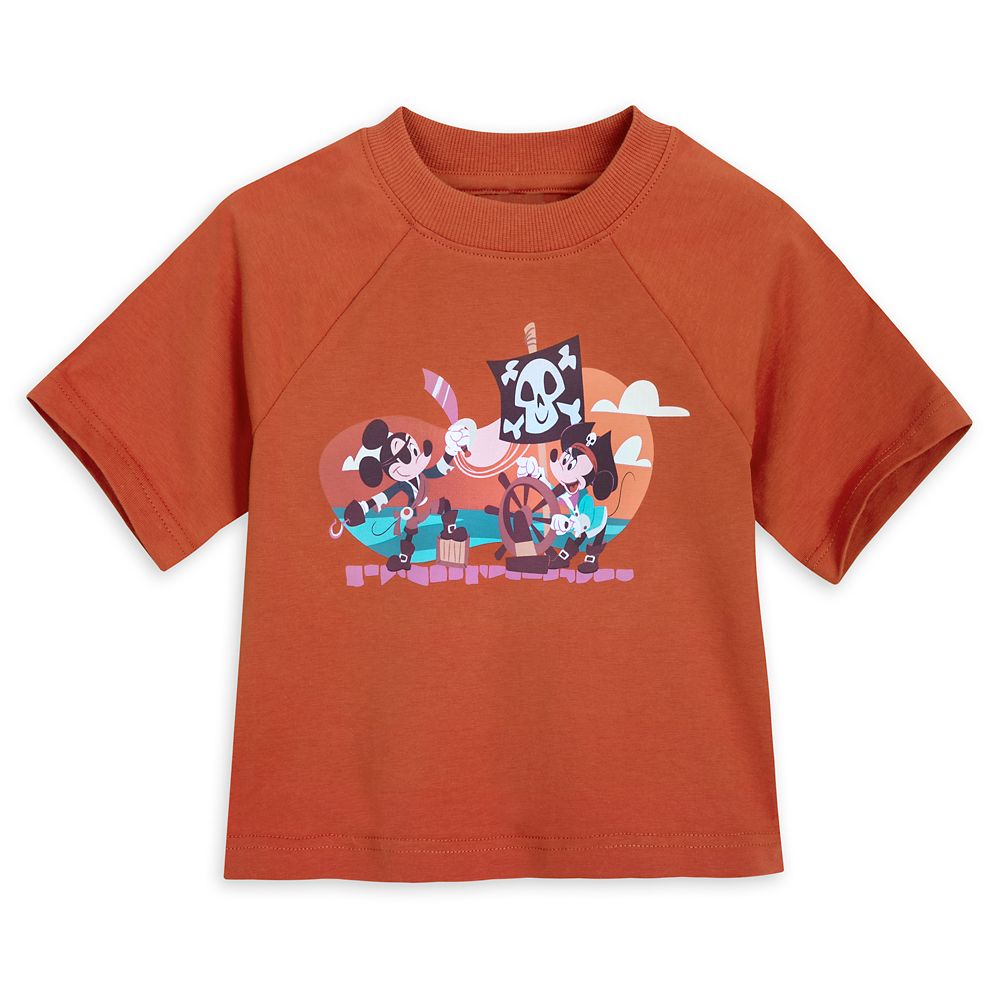 Mickey and Minnie Mouse Semi-Cropped T-Shirt for Kids – Pirates of