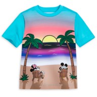 Mickey and Minnie Mouse Summer Beach T-Shirt for Kids