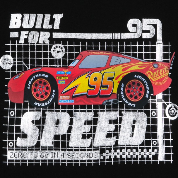 Lightning McQueen ''Built for Speed'' T-Shirt for Kids – Cars