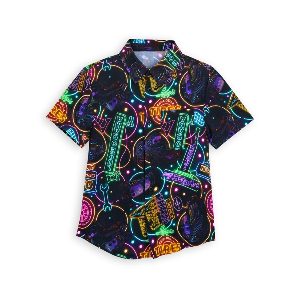 Cars Land Neon Lights Woven Shirt for Boys