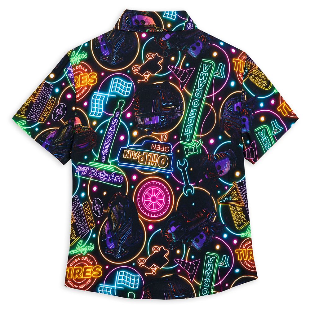 Cars Land Neon Lights Woven Shirt for Boys