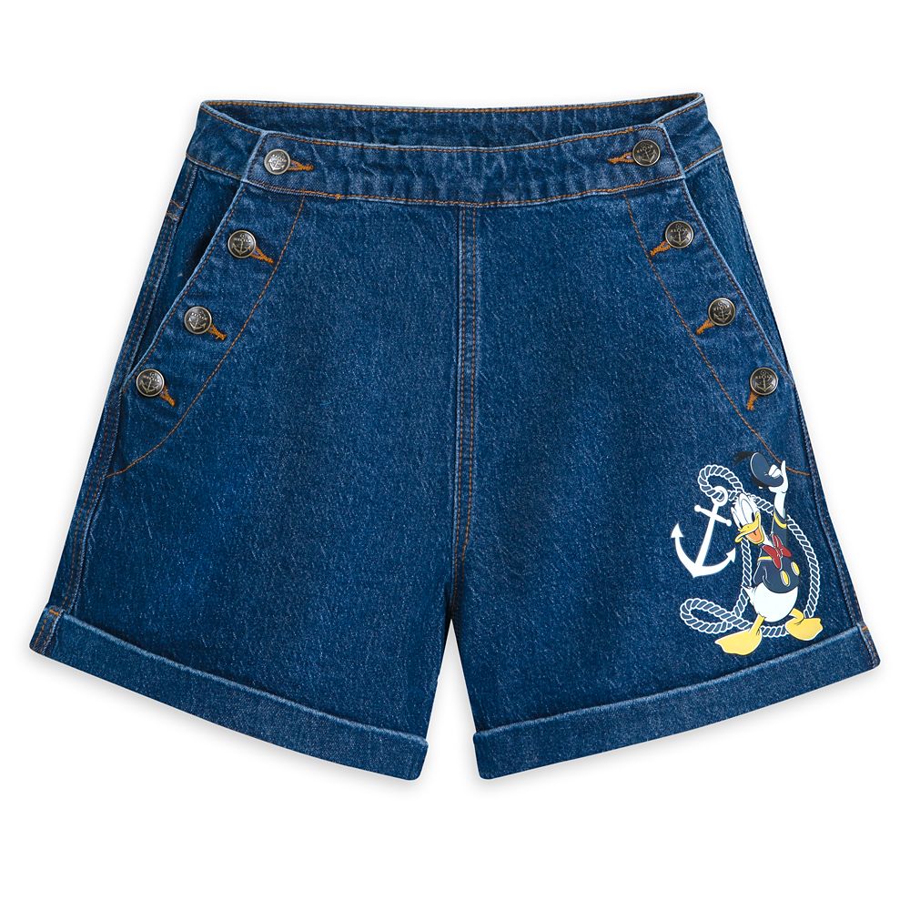 Donald Duck Denim Shorts for Women – 90th Anniversary