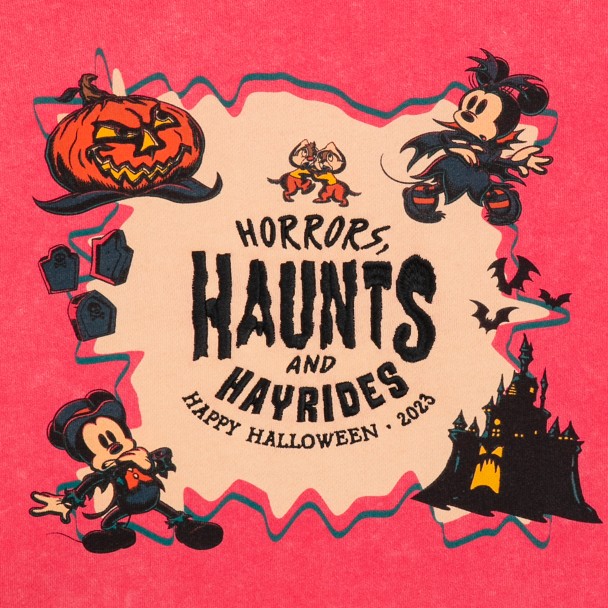 Women's Mickey & Friends Halloween Haunted House Crew Racerback