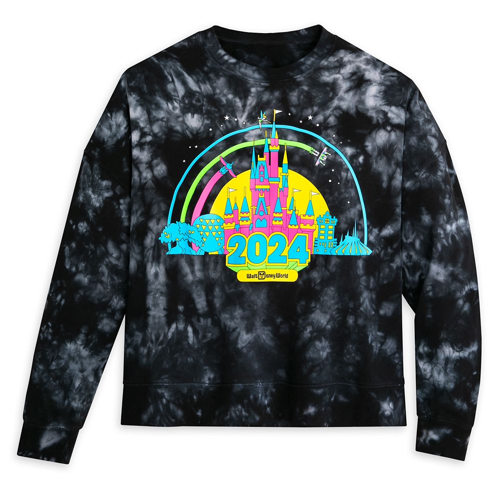 Walt Disney World 2024 Tie-Dye Pullover Sweatshirt for Women