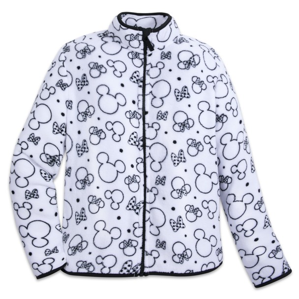 Mickey and Minnie Mouse Zip Fleece Jacket for Women