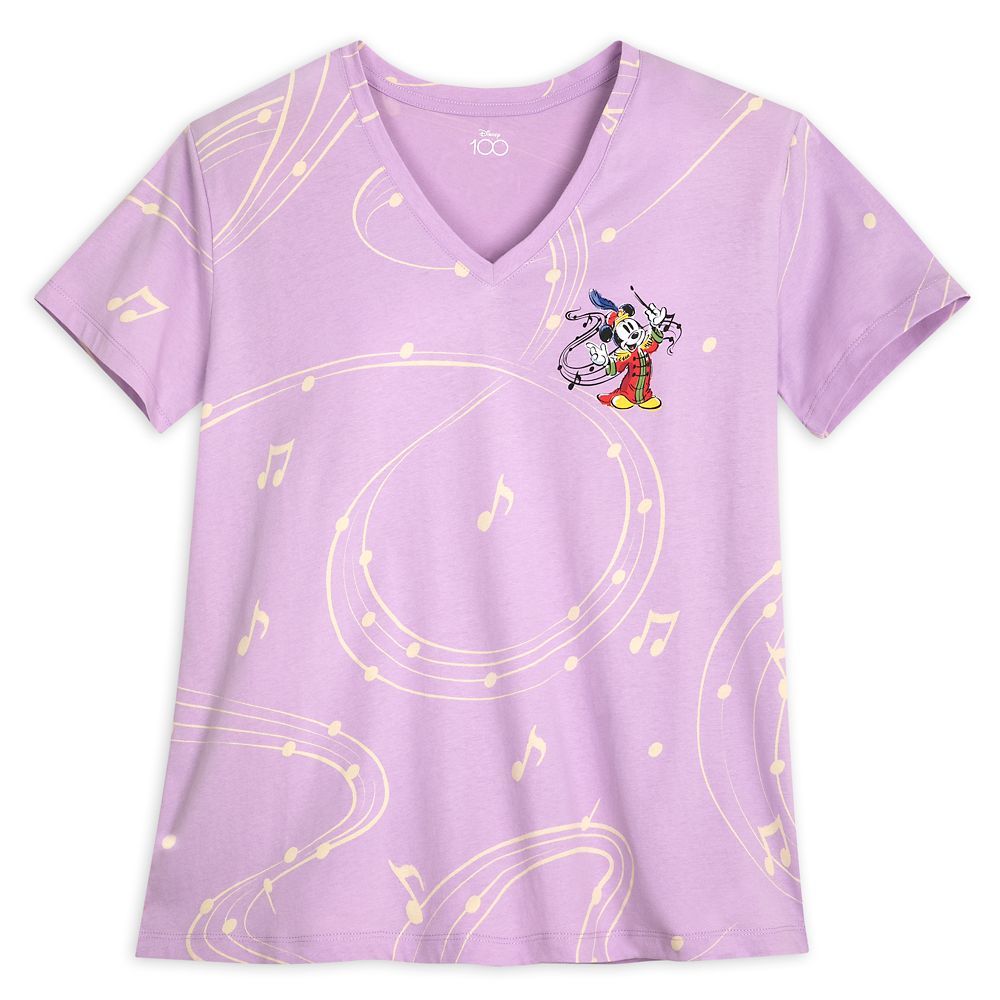 Mickey Mouse V-Neck T-Shirt for Women – Disney100 Special Moments can now be purchased online