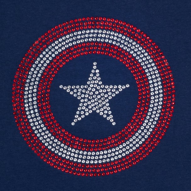Captain America Rhinestone T-Shirt for Women