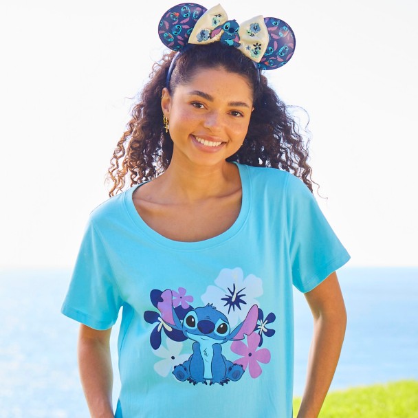 Girls Blue Disney's Lilo & Stitch Ribbed Top and Leggings Set