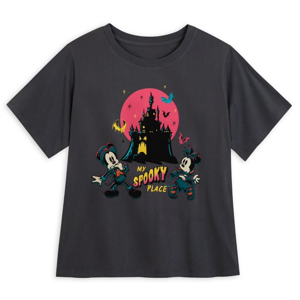 Mickey Mouse and Minnie Mouse Halloween T-Shirt for Women