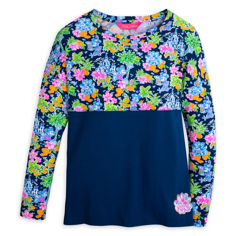 Mickey and Minnie Mouse Finn Long Sleeve T-Shirt for Women by Lilly Pulitzer – Disney Parks can now be purchased online