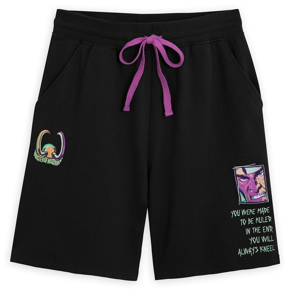 Loki ”Master of Mischief” Shorts for Adults is available online