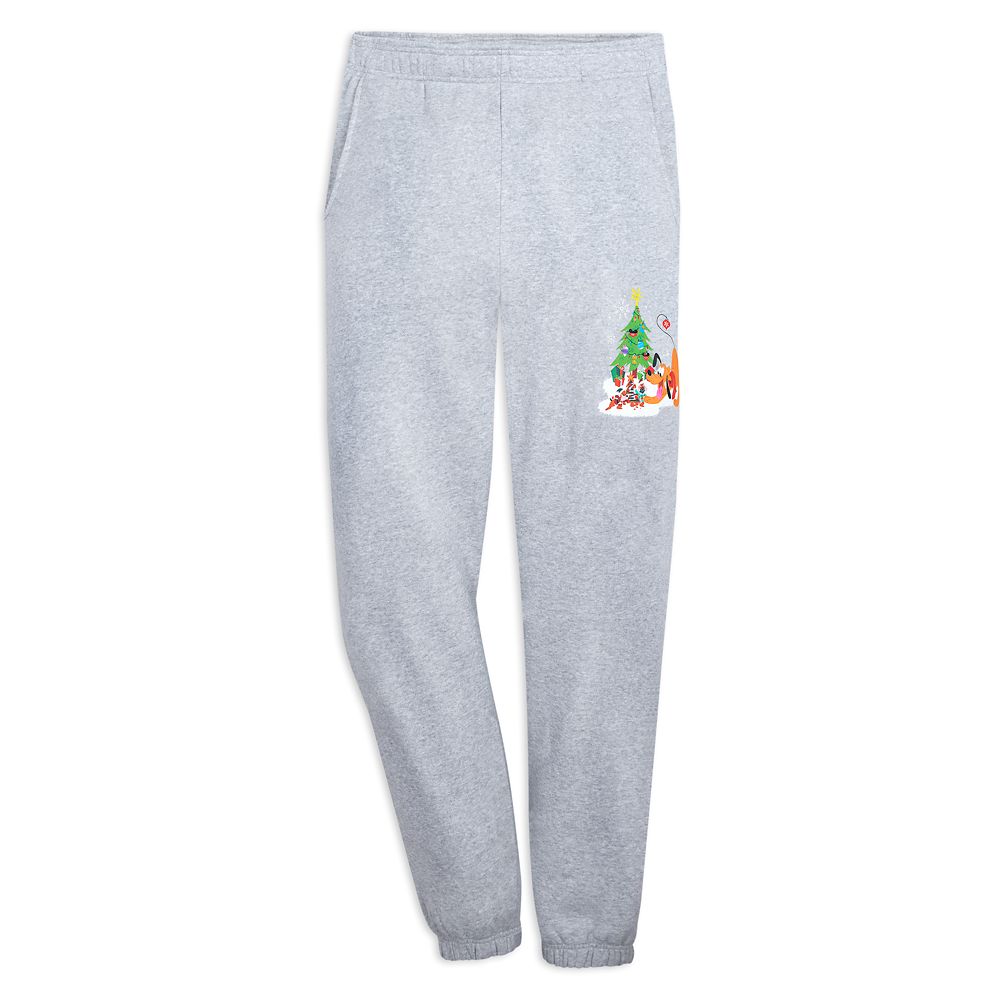 Pluto with Chip ‘n Dale Holiday Jogger Pants for Adults now available