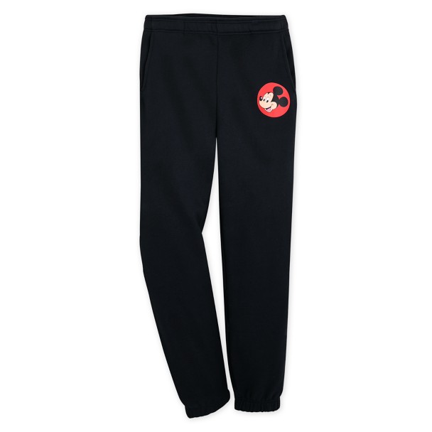 Mickey Mouse Jogger Pants for Adults – Black