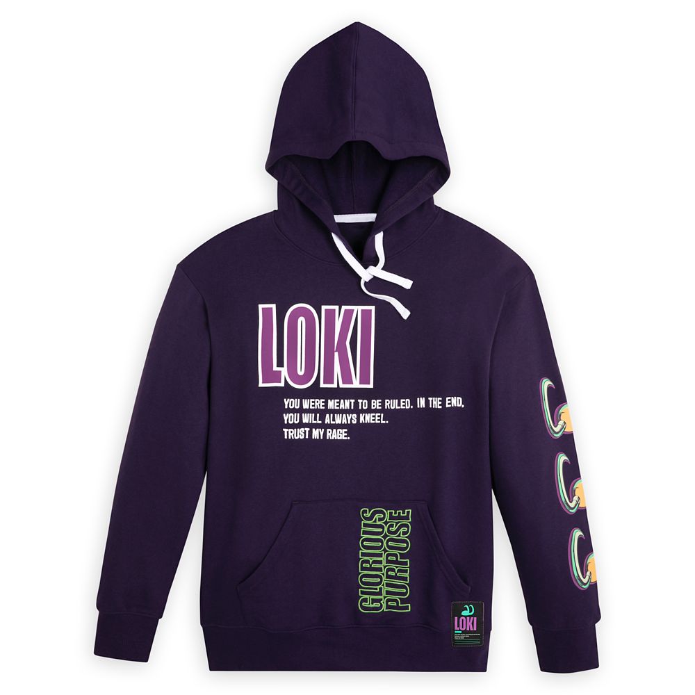 Loki ”Master of Mischief” Pullover Hoodie is available online for purchase