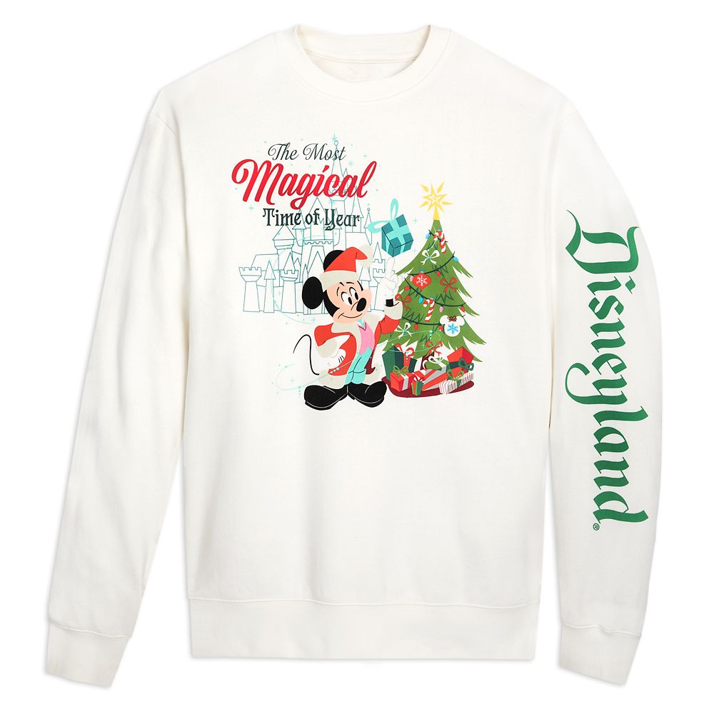 Santa Mickey Mouse Pullover Sweatshirt for Adults – Disneyland is now out for purchase
