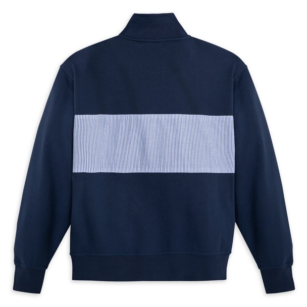 Disney Parks Womens Sweatshirt 1/4 Zip Pullover Size XL Blue Embroidered  Logo