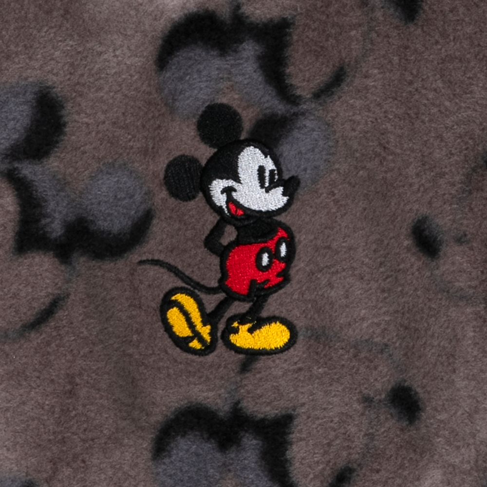 Mickey Mouse Zip Fleece Jacket with Allover Print for Adults