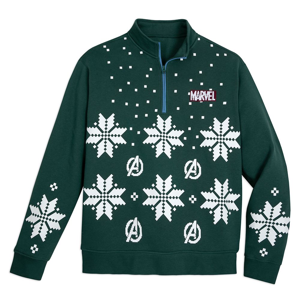 Marvel Holiday Half-Zip Pullover for Adults has hit the shelves for purchase