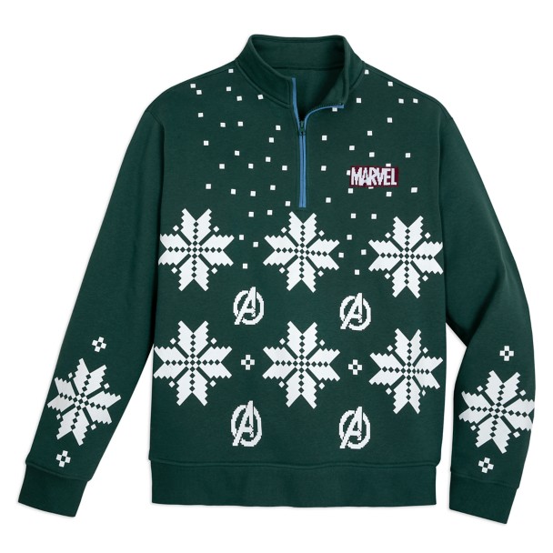 Marvel Holiday Half-Zip Pullover for Adults