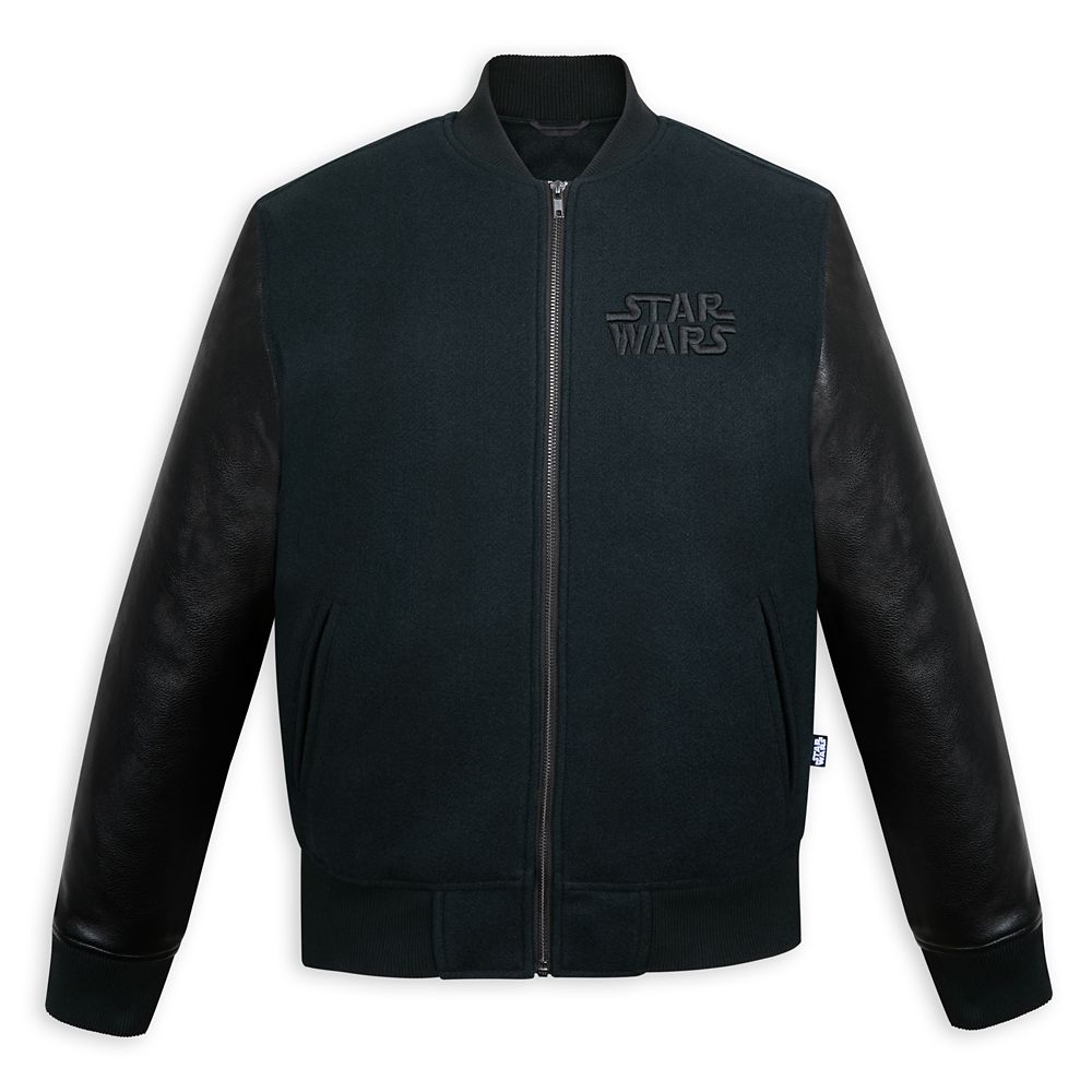 Star Wars Logo Varsity Jacket for Adults &ndash; Black