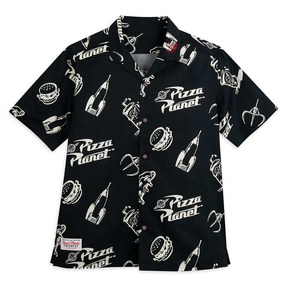 pizza button up shirt