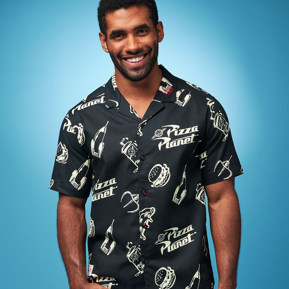 pizza button up shirt