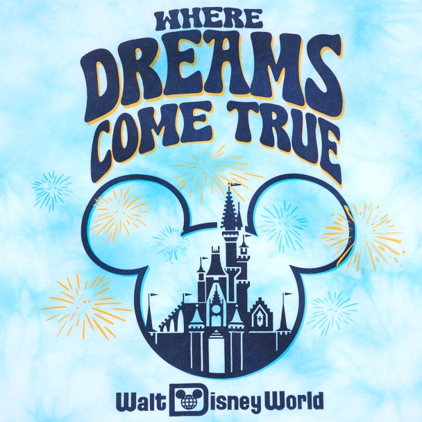 Mickey Mouse Icon and Cinderella Castle Long Sleeve Tie-Dye T-Shirt for Adults – Walt Disney World