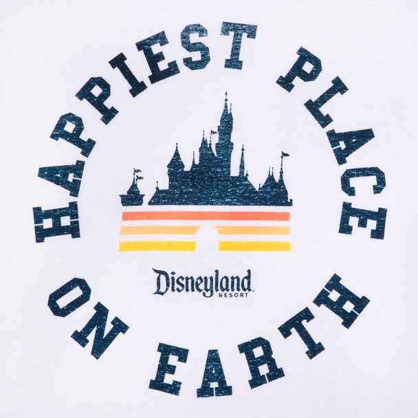 Disneyland ''Happiest Place on Earth'' Ringer T-Shirt for Adults