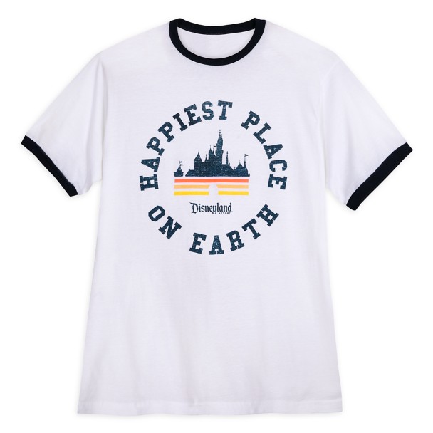 Disneyland ''Happiest Place on Earth'' Ringer T-Shirt for Adults