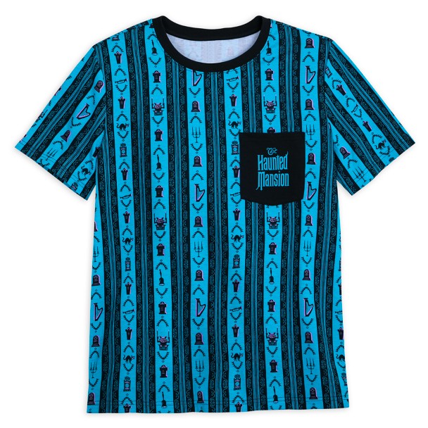 T-shirt with a chest pocket - Dark blue/Bandana-patterned - Men