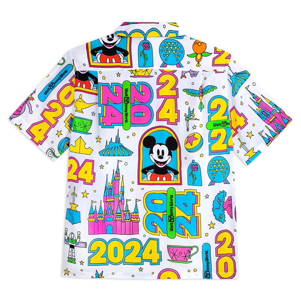 Mickey and Minnie Mouse Woven Shirt for Adults – Walt Disney World 2024