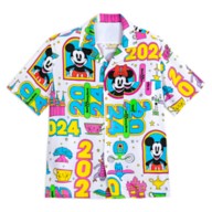 Mickey and Minnie Mouse Woven Shirt for Adults – Walt Disney World 2024