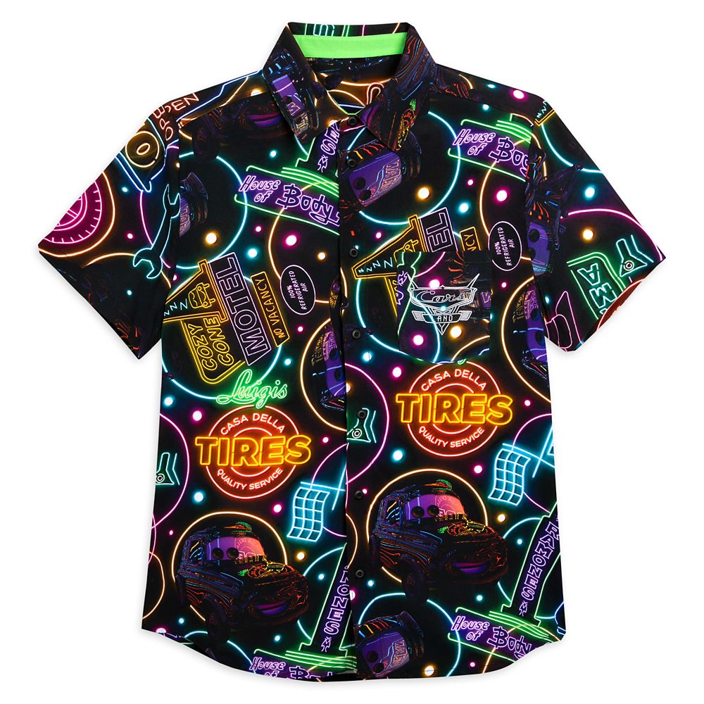 Cars Land Neon Lights Woven Shirt for Men now out