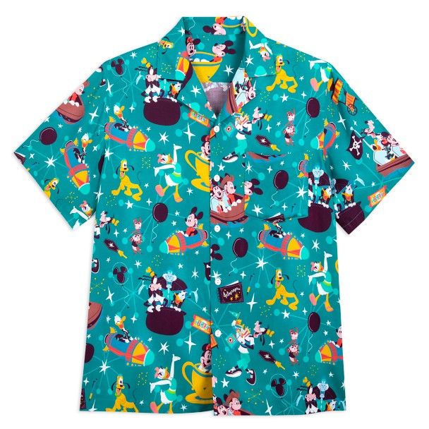 Mickey Mouse and Friends Play in the Park Woven Shirt for Adults