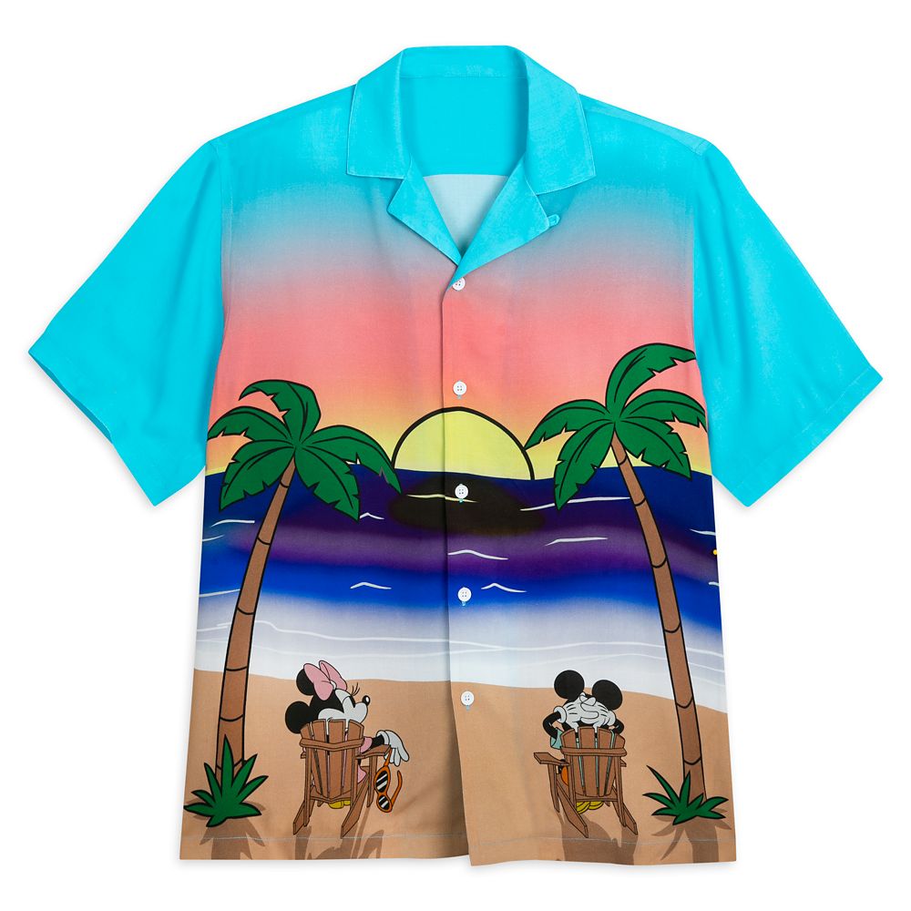 Mickey and Minnie Mouse Summer Woven Shirt for Adults