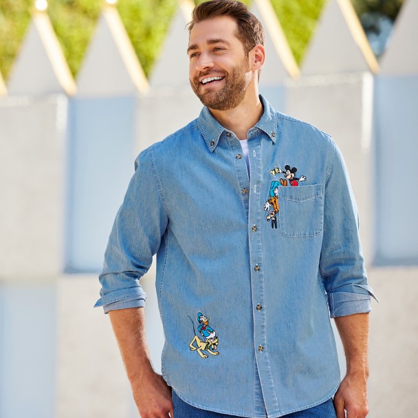 Mickey Mouse and Friends Denim Shirt for Adults