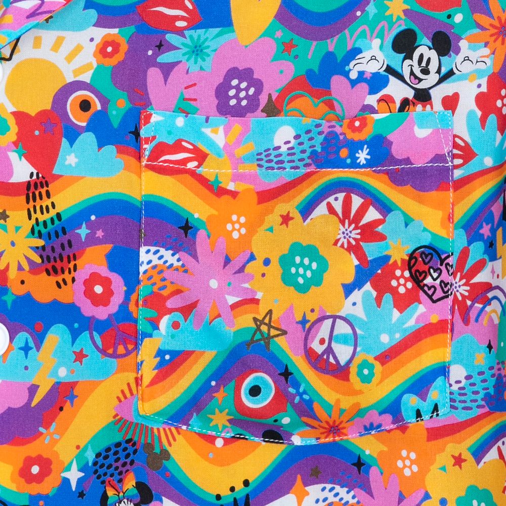 Mickey Mouse and Minnie Mouse Woven Shirt for Adults – Disney Pride Collection