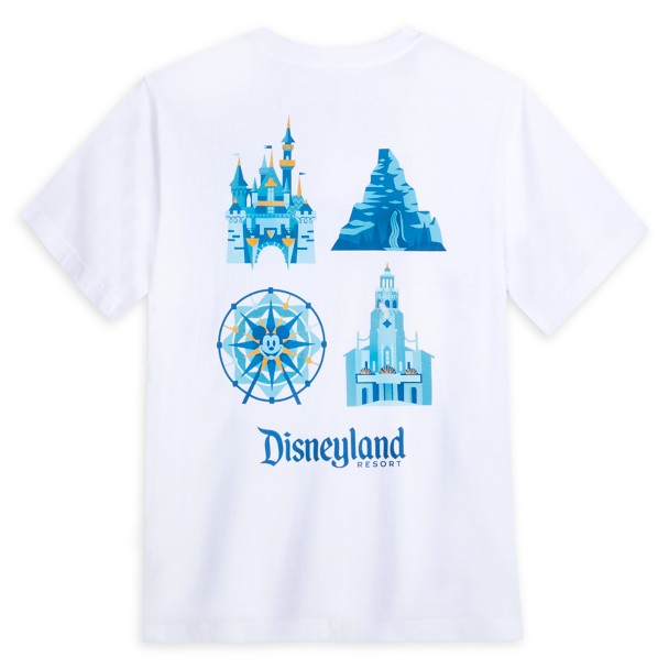 Disney World Park Icons Attractions Opening Day 2-Sided Shirt Adult XXL 2XL  NEW