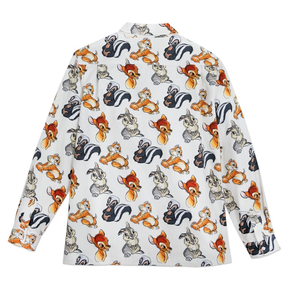 Bambi and Friends Flannel Sleepwear Shirt for Adults