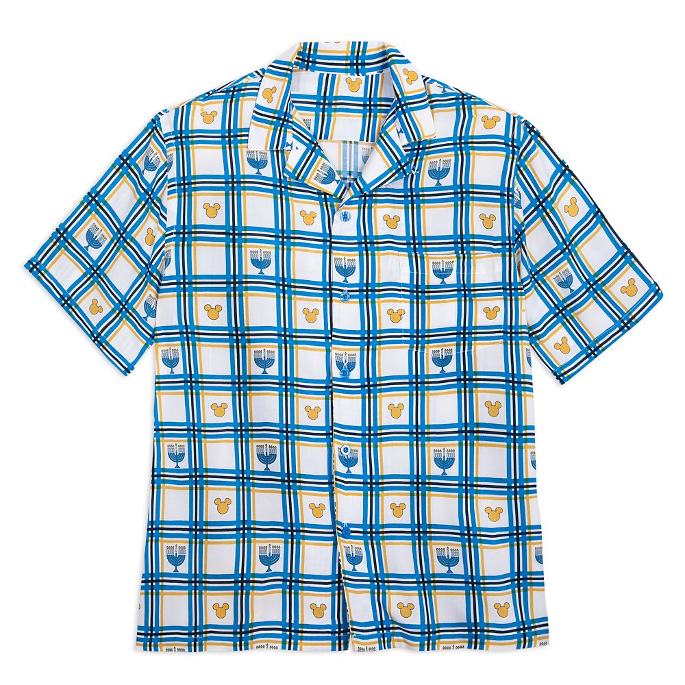Mickey Mouse Icon Hanukkah Woven Shirt for Men – Buy Now