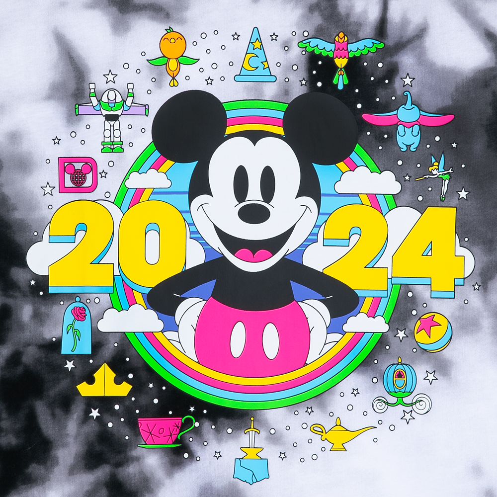 Mickey Mouse Tie-Dye Long Sleeve T-Shirt for Adults – Walt Disney World 2024