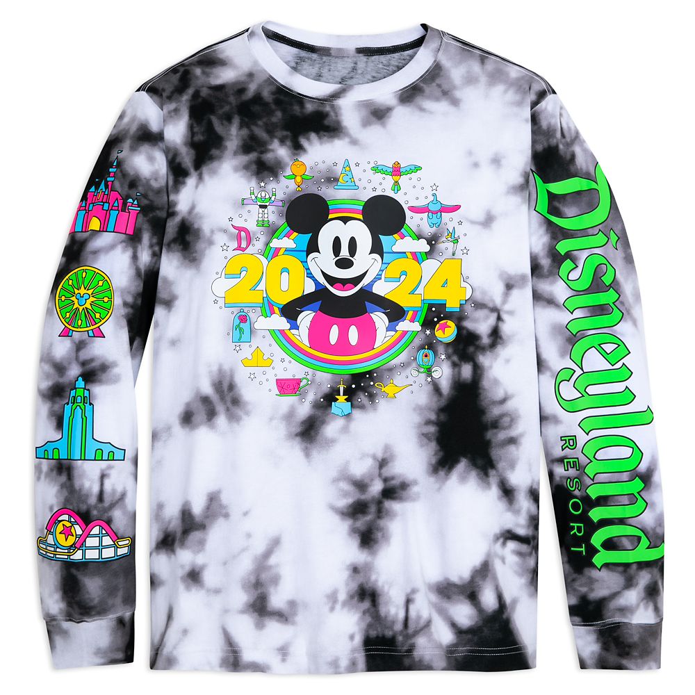 Mickey Mouse Tie-Dye Long Sleeve T-Shirt for Adults – Disneyland 2024 released today