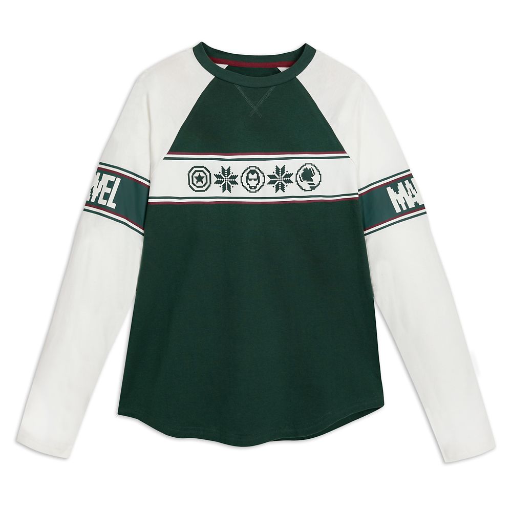 Marvel Holiday Raglan Long Sleeve Top for Adults is now available