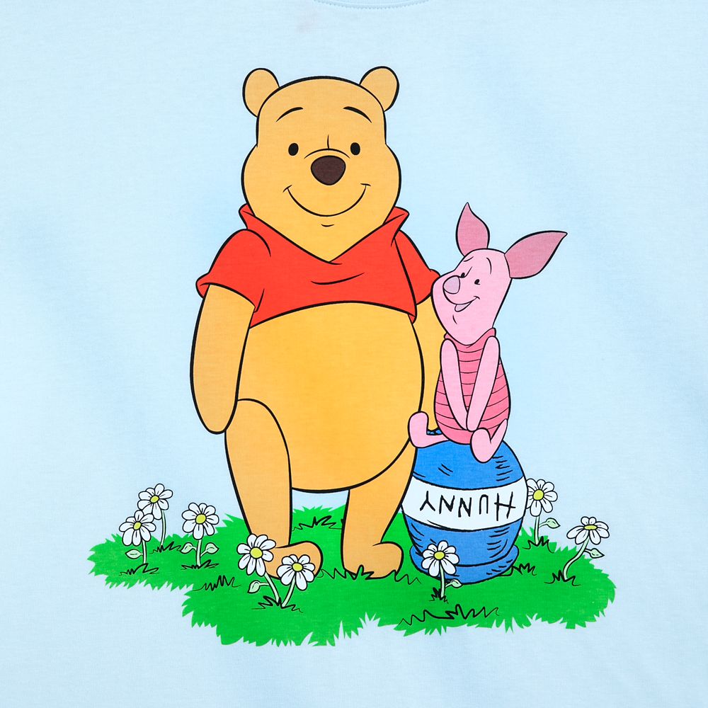 Winnie the Pooh and Piglet Semi-Cropped Fashion T-Shirt for Women