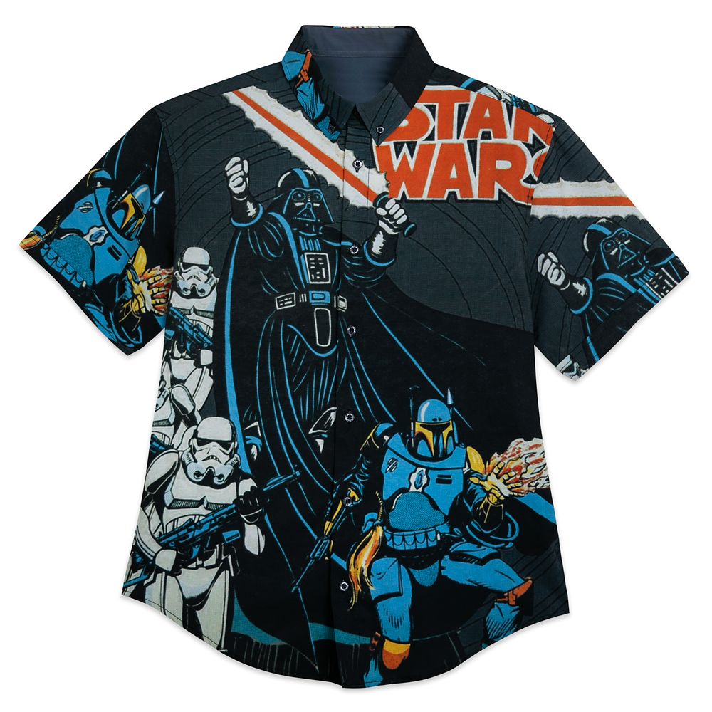 Star Wars Space In-Vaders Button Down Shirt for Adults by RSVLTS Official shopDisney