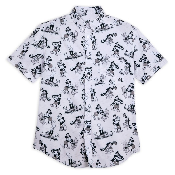 Mickey Mouse ''Steamboat Willie'' Button Down Shirt for Adults by RSVLTS – Disney100