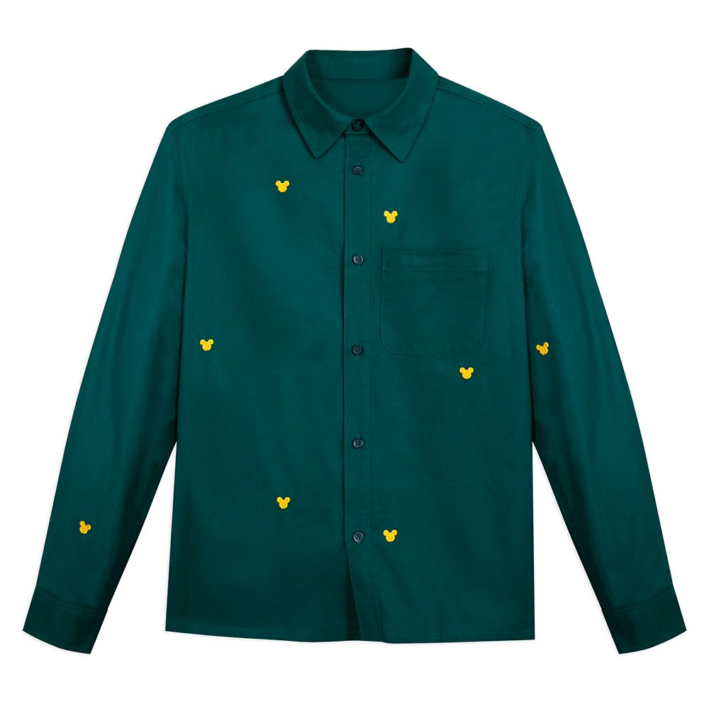 Mickey Mouse Icon Holiday Long Sleeve Button Front Shirt for Men now available online