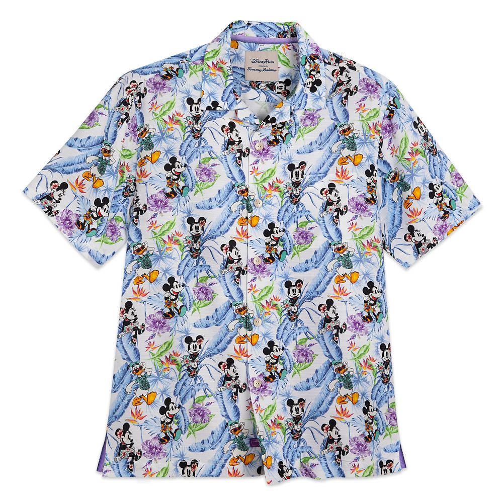 Mickey Mouse and Friends Floral Woven Shirt for Adults by Tommy Bahama Official shopDisney